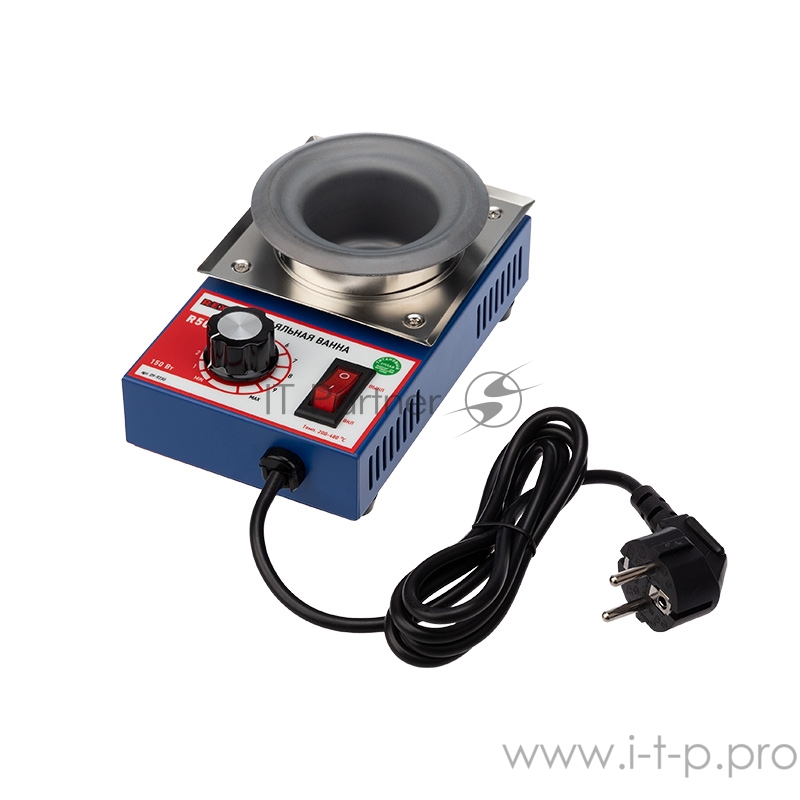 Паяльная ванна REXANT, модель R50F, 150 Вт, ø 50 мм, 200-480 °C, бессвинцовая