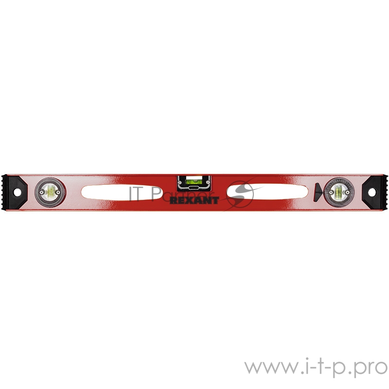 Уровень алюминиевый «Рельс», 600 мм, 3 глазка (1 поворотный) REXANT