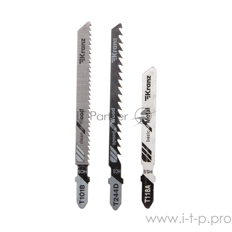 Набор полотен для электролобзика KRANZ № 2 T101B/T118A/T244D (3 шт./уп.)