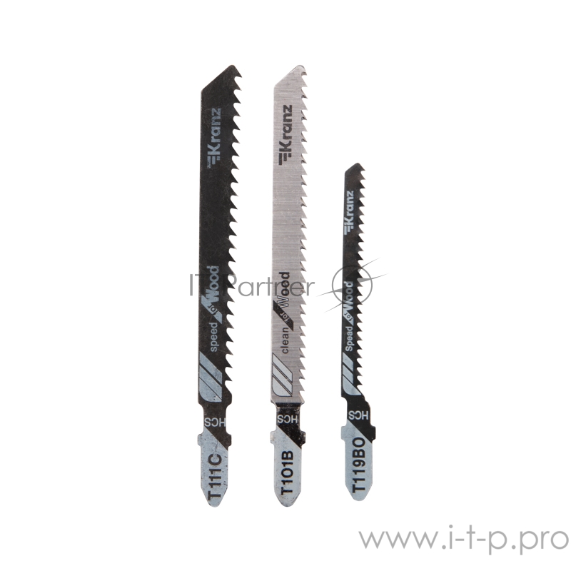 Набор полотен для электролобзика KRANZ № 1 T101B/T111C/T119BO (3 шт./уп.)