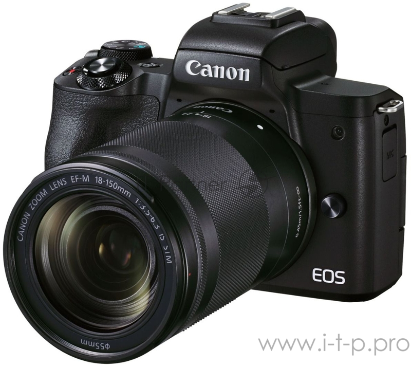Фотоаппарат Canon EOS M50 Mark II черный 24Mpix 3 4K WiFi EF-M18-150 IS STM LP-E12 (с объективом)