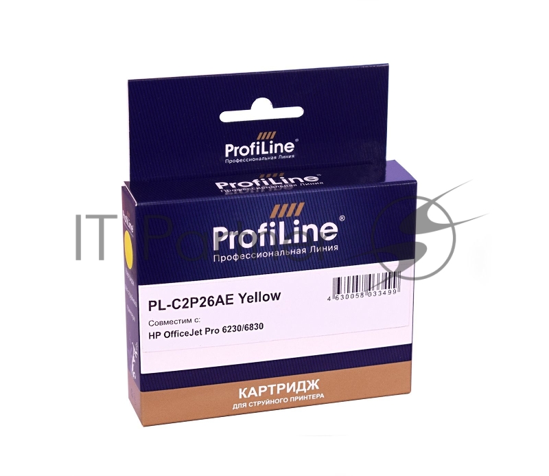 Струйный картридж PL-C2P26AE (№935XL) для принтеров HP OfficeJet Pro 6230/6830 с чернилами на водной основе Yellow ProfiLine