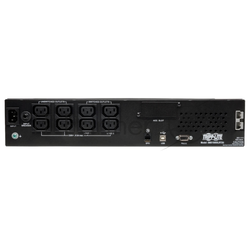 Источник бесперебойного питания Tripp Lite 1500 VA, 2U rack/tower mount. SmartPro Intelligent Line-Interactive sine wave UPS. Comm. Ports: 1 RS-232 & 1 USB. Outlets: 8 (IEC-320-C13). SNMP slot. Use BP36V15-2U or BP36V42-3U for extended runtime.