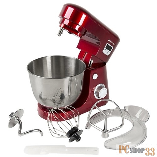 Миксер 1308-1-КТ Планетарный миксер Kitfort, Мощность: 600 Вт.Емкость чаши: 4,2 л.красный