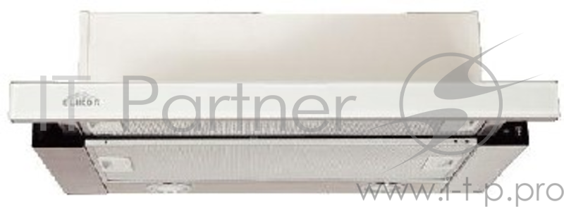 Вытяжка встраиваемая Elikor Интегра Glass 60Н-400-В2Д нержавеющая сталь/стекло белое управление: кнопочное (1 мотор)