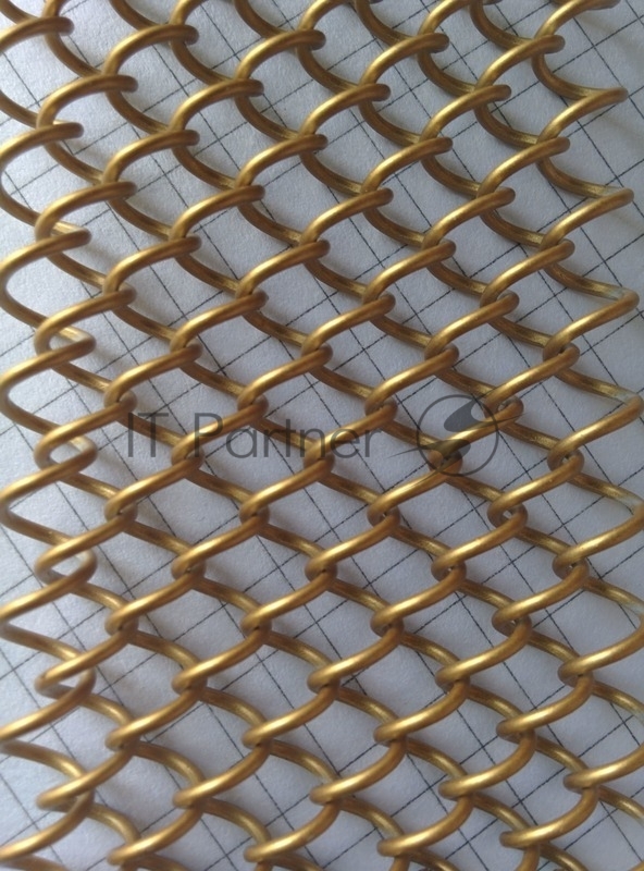 СЕТКА Akpo металлическая декоративная ,золото,50 см