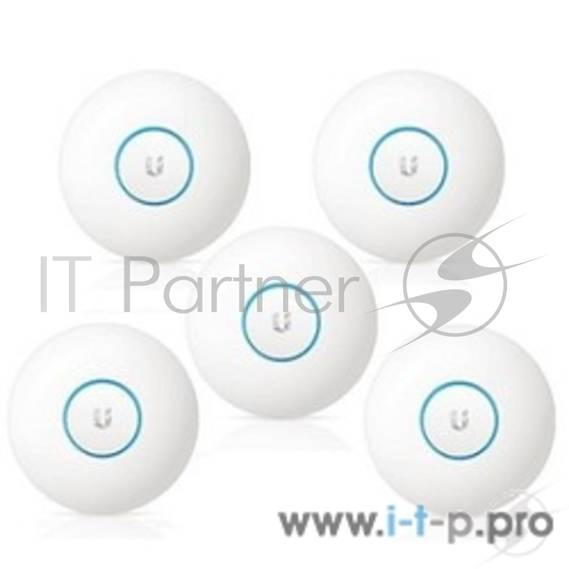 Сетевое оборудование UBIQUITI UAP-AC-HD-5 5 точек доступа 2.4+5 ГГц, ac Wave2, 4х4 MU-MIMO, 802.3at, 2х 1G Ethernet