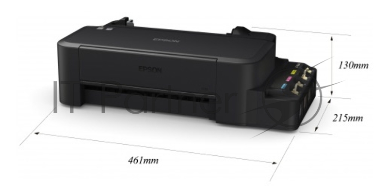 Принтер Epson L120, 4-цветный струйный СНПЧ A4, 8.5 (4.5 цв) стр/мин, 720x720 dpi, подача: 50 лист., USB (старт.чернила - около 2000 ч/б стр, 3500 цв. стр., без учета первой прокачки)