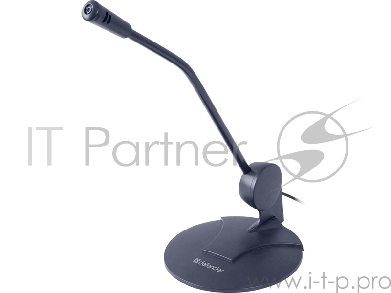 Наушники Defender MIC-117 черный, кабель 1.8 м {Микрофон компьютерный} 64117