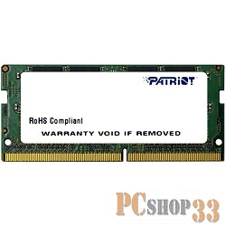 Модуль памяти Patriot DDR4 SODIMM 8GB PSD48G213381S (PC3-17000, 2133MHz, 1.2V)