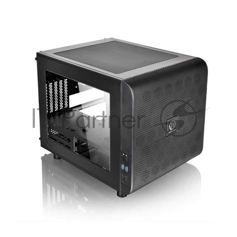 Корпус Case Tt Core V21 CA-1D5-00S1WN-00 mATX/ win/ black/ USB3.0/ no PSU