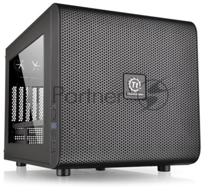 Корпус Case Tt Core V21 CA-1D5-00S1WN-00 mATX/ win/ black/ USB3.0/ no PSU