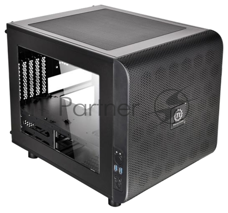 Корпус Case Tt Core V21 CA-1D5-00S1WN-00 mATX/ win/ black/ USB3.0/ no PSU