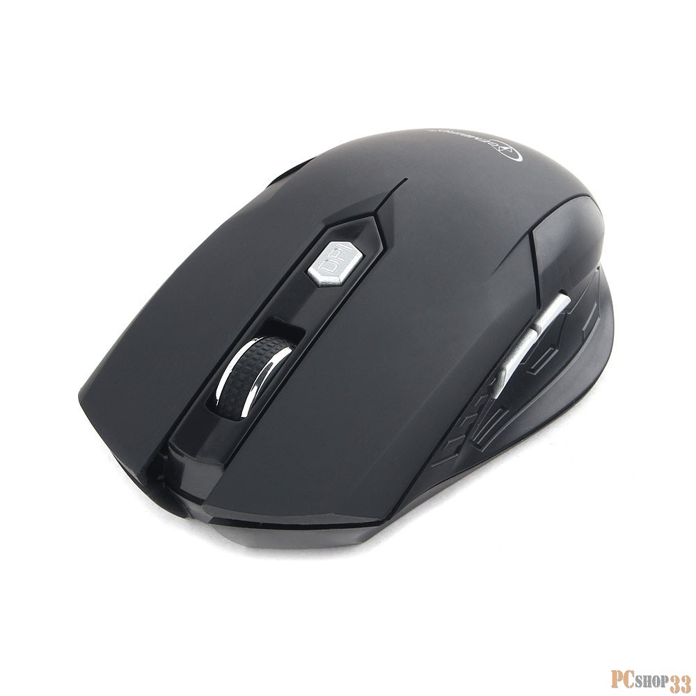 Мышь Gembird MUSW-240 {Мышь беспроводная, 2.4ГГц, черн, 6кн, 1600DPI}