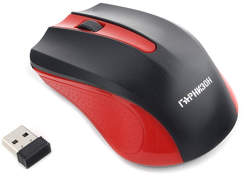 Клавиатуры, мыши Гарнизон Мышь беспров. GMW-430R, чип X, красный, 1200 DPI, 2 кн.+ колесо-кнопка, блистер