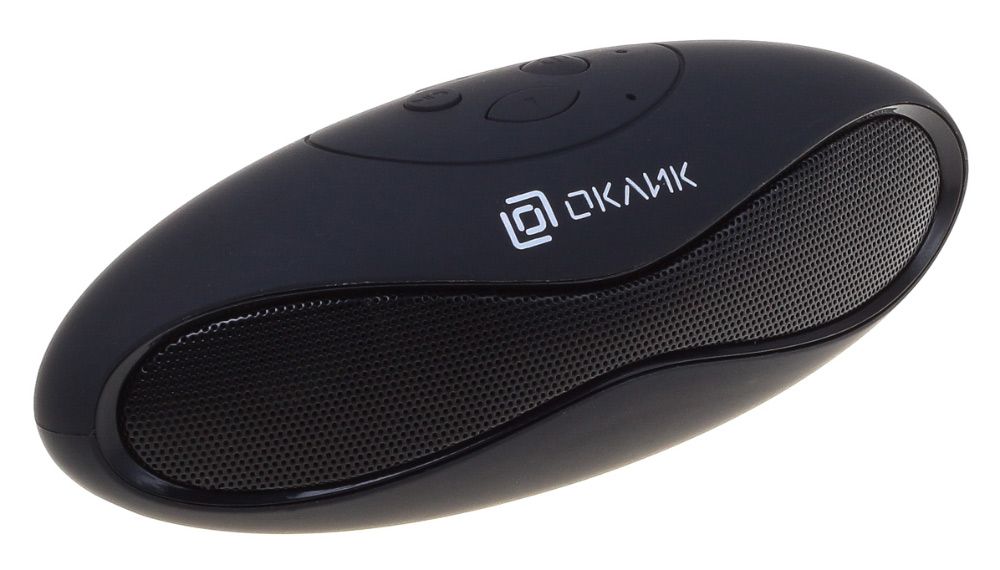 Колонки Oklick Колонка порт. Oklick OK-10 черный 3W 1.0 BT/USB 5м (HS-828S)