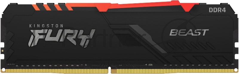 Оперативная память Kingston DRAM 16GB 3200MHz DDR4 CL16 DIMM FURY Beast RGB EAN: 740617319378
