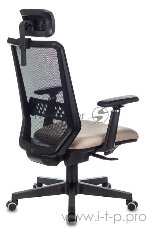 Кресло руководителя Бюрократ EXPERT черный TW-01 сиденье бежевый 38-402 сетка/ткань с подголов. крестовина пластик