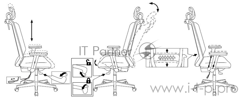 Кресло руководителя Бюрократ EXPERT черный TW-01 сиденье синий 38-415 сетка/ткань с подголов. крестовина пластик