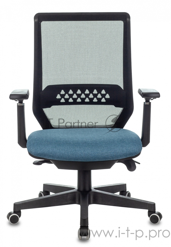 Кресло руководителя Бюрократ EXPERT черный TW-01 сиденье синий 38-415 сетка/ткань с подголов. крестовина пластик