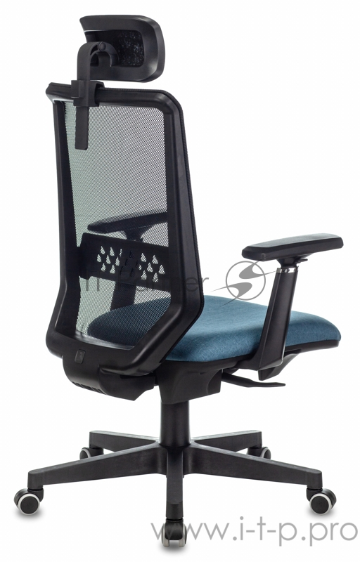 Кресло руководителя Бюрократ EXPERT черный TW-01 сиденье синий 38-415 сетка/ткань с подголов. крестовина пластик