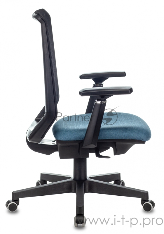 Кресло руководителя Бюрократ EXPERT черный TW-01 сиденье синий 38-415 сетка/ткань с подголов. крестовина пластик