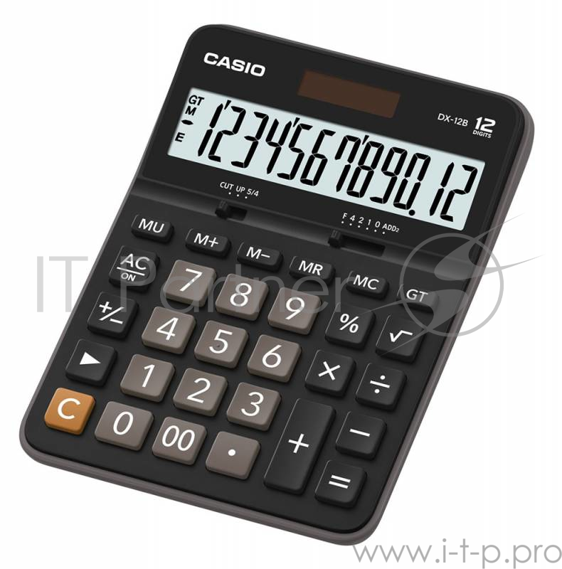 Калькулятор Калькулятор настольный Casio DX-12B черный/коричневый 12-разр.