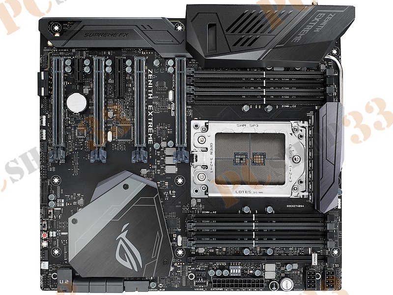 Мат. плата SocketTR4 ASUS ROG RAMPAGE VI EXTREME (iX399, 8xDDR4, M.2, U.2, SATA III, RAID, 4xPCI-E, 1Гбит LAN, WiFi, BT, USB3.1, E-ATX)