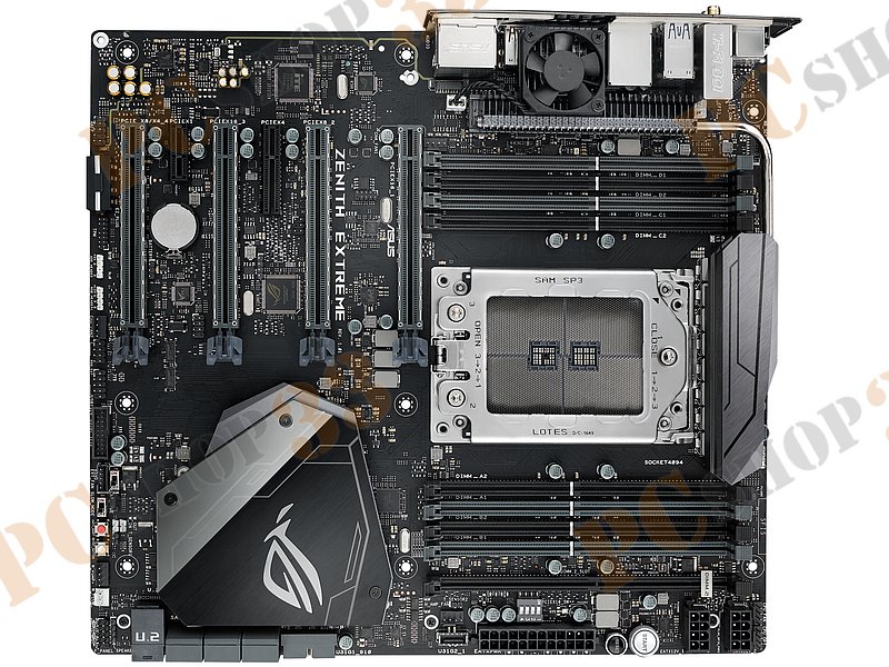 Мат. плата SocketTR4 ASUS ROG RAMPAGE VI EXTREME (iX399, 8xDDR4, M.2, U.2, SATA III, RAID, 4xPCI-E, 1Гбит LAN, WiFi, BT, USB3.1, E-ATX)