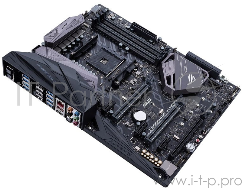 Мат. плата SocketAM4 ASUS CROSSHAIR VI HERO (AMD X370, 4xDDR4, M.2, SATA III, RAID, 3xPCI-E, 1Гбит LAN, USB3.1, ATX)