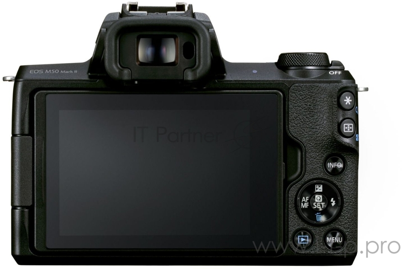 Фотоаппарат Canon EOS M50 Mark II черный 24.1Mpix 3 4K WiFi EF-M15-45 IS STM LP-E12 (с объективом)