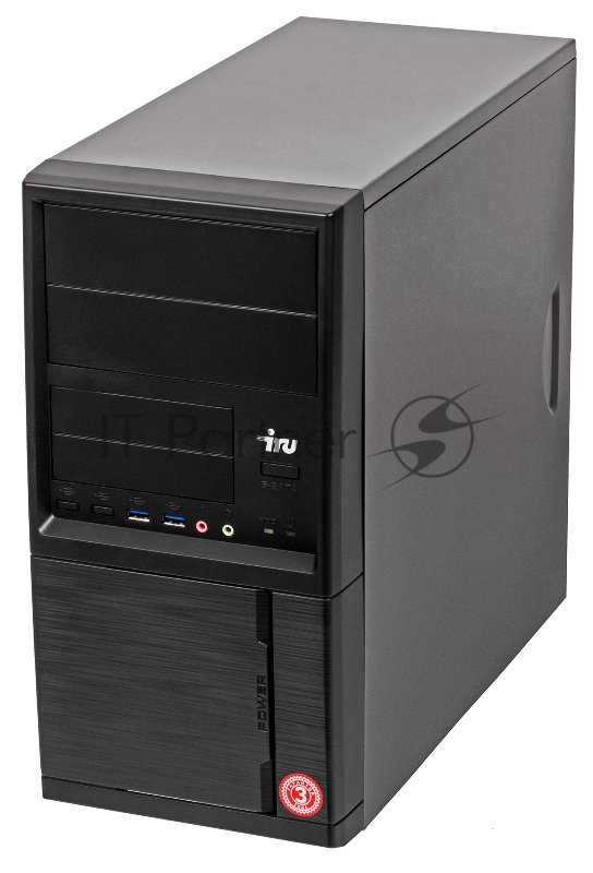 Компьютер IRU Office 615 MT i5 10400 (2.9)/16Gb/1Tb 7.2k/SSD240Gb/UHDG 630/Windows 10 Professional 64/GbitEth/400W/черный