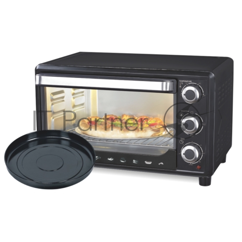 Мини-печь SAKURA SA-7002BP 48л, духовка 2000Вт, механ.управление, 3 режима работы духовки (верх, низ, верх+низ), таймер на 60 минут, регулировка температуры духовки, комплектация - металлическая решетка, противень, форма круглая для выпечки (300х50 м