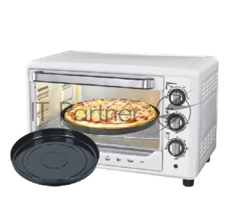 Мини-печь SAKURA SA-7001WP 35л, духовка 1600Вт, механ.управление, 3 режима работы духовки (верх, низ, верх+низ), таймер на 60 минут, регулировка температуры духовки, комплектация - металлическая решетка, противень, круглая форма для выпечки (230х50 м