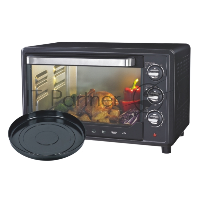 Мини-печь SAKURA SA-7001BP 35л, духовка 1600Вт, механ.управление, 3 режима работы духовки (верх, низ, верх+низ), таймер на 60 минут, регулировка температуры духовки, комплектация - металлическая решетка, противень, круглая форма для выпечки (230х50 м