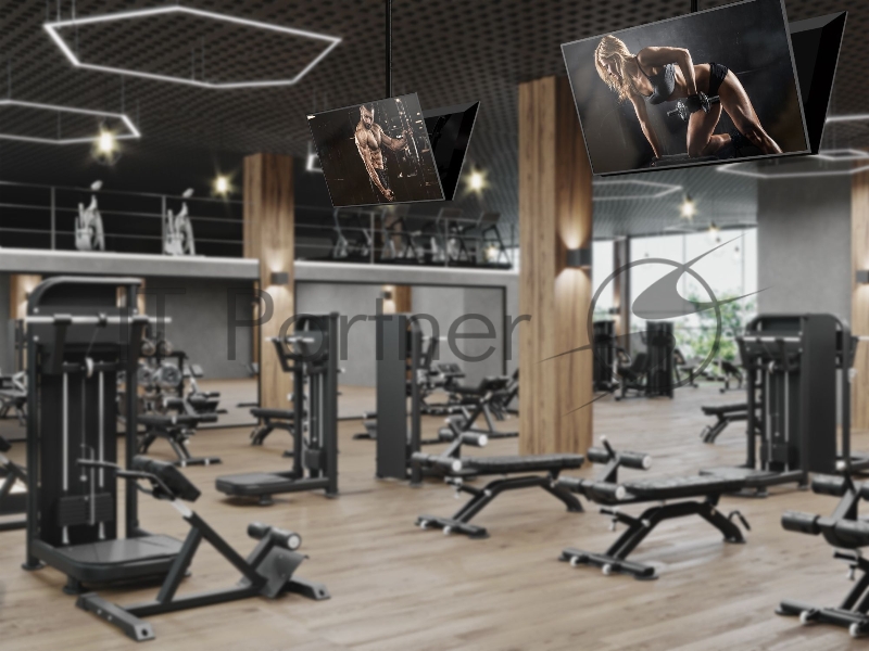 Потолочный кронштейн ONKRON N3L для 2 телевизоров 40”- 80 чёрный