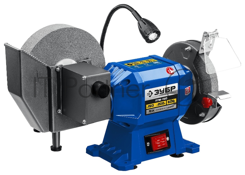 Заточной станок ЗУБР ПТМ-150 для мокрого и сухого шлифования, d150/d200 мм, 500 Вт, ПТМ-150