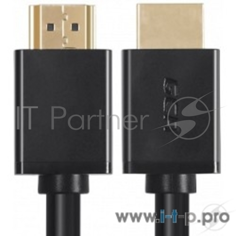 Кабель Greenconnect Кабель 3.0m v2.0 HDMI M/M Ethernet 18 Гбит/с, 3D, 4K, 28/28 AWG, OD7.3mm, тройной экран, позолоч. контакты, черный (GCR-HM411-3.0m)