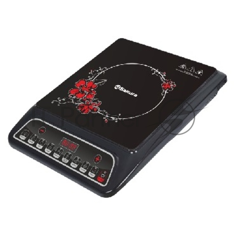 Настольная плитка SAKURA SA-7152FS 2000 Вт, индукционный нагревательный элемент, ЖК- дисплей, корпус из закаленного стекла, индикатор работы, регулировка мощности, функция таймера, отсрочка старта. Режимы: суп, каша, кипячение, горячее молоко, барбек