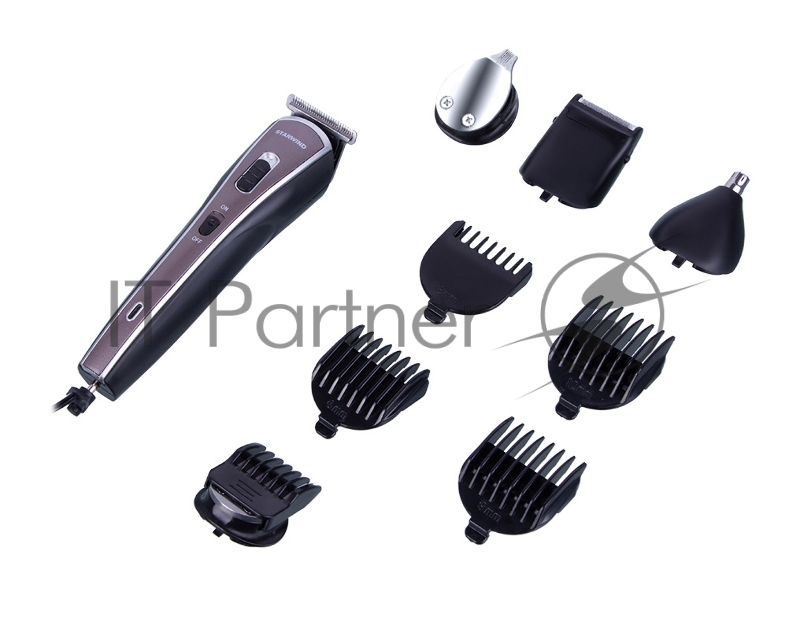 Машинка для стрижки Starwind SHC 1755 серебристый/черный (насадок в компл:9шт)