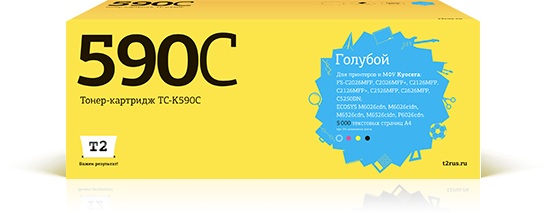 Расходные материалы T2 TK-590C Тонер-картридж T2 (TC-K590C) для Kyocera FS-C2026/2526/2626/ECOSYS M6026 (5000 стр.) голубой, с чипом
