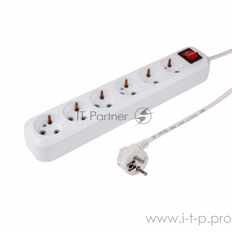 Сетевой фильтр 6 гнезд 3м,3х0,75мм², с/з OPTIMA белый PROCONNECT