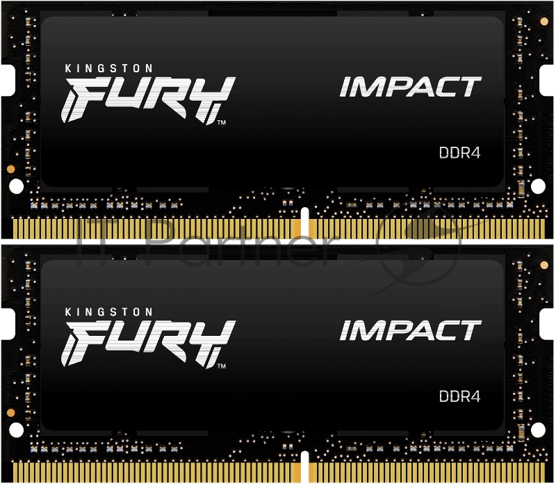 Память оперативная Kingston 64GB 3200MHz DDR4 CL20 SODIMM (Kit of 2) FURY Impact