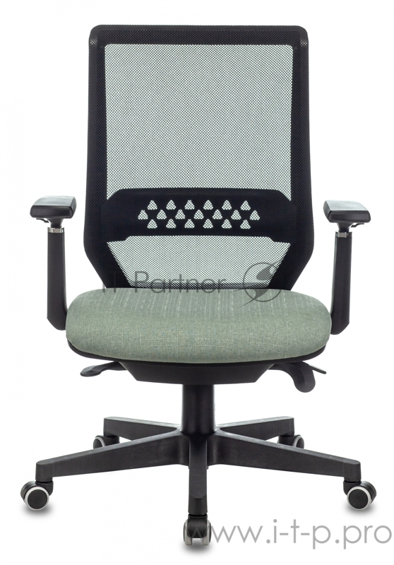 Кресло руководителя Бюрократ EXPERT черный TW-01 сиденье зеленый 38-407 сетка/ткань с подголов. крестовина пластик