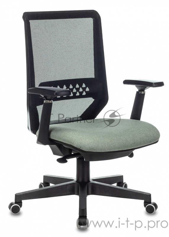 Кресло руководителя Бюрократ EXPERT черный TW-01 сиденье зеленый 38-407 сетка/ткань с подголов. крестовина пластик