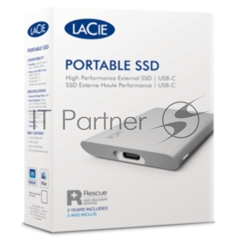 Внешний твердотельный накопитель LaCie Portable SSD v2 STKS1000400 1000ГБ 2.5 USB 3.1 Black
