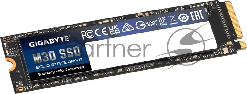 Твердотельный накопитель GIGABYTE M30, 512GB, SSD, M.2 2280, NVMe, PCIe 3.0 x4, 3D TLC, R/W 3500/2600MB/s, IOPs 350 000/302 000, 350TBW