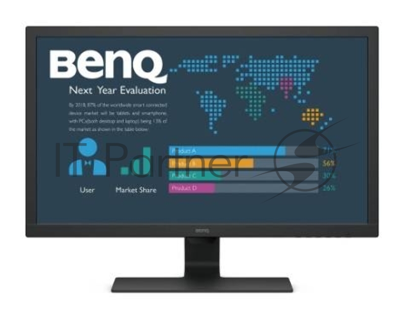 Монитор BENQ 27 BL2783 TN LED 1920x1080 16:9 300 cd/m2 1ms 1000:1 12M:1 170/160 D-sub DVI HDMI DP Flicker-free Speaker Black