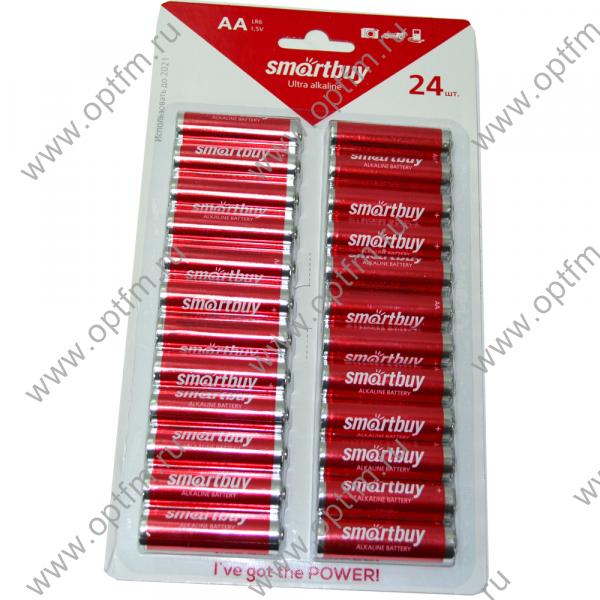 Батарейка алкалиновая SmartBuy AA LR6 (блистер/24шт)
