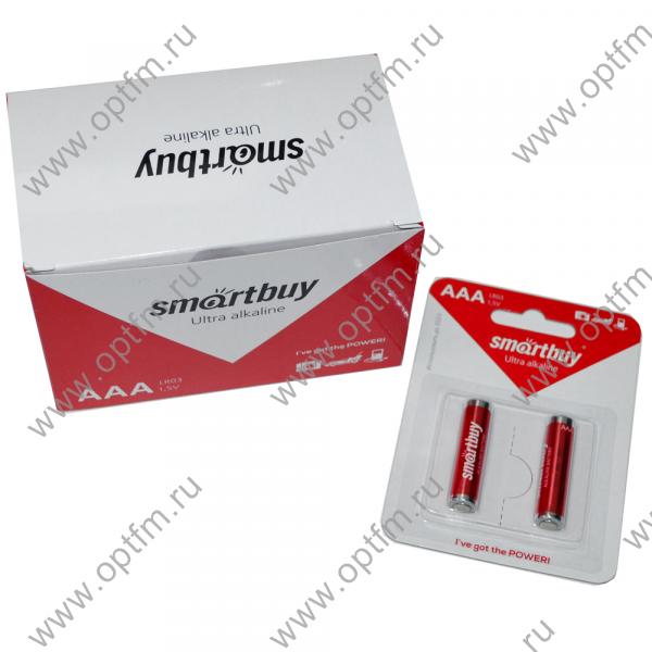 Батарейка алкалиновая SmartBuy AAA LR03 (коробка 24шт/по 2шт в блистере)